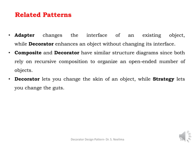 Decorator design pattern | PPTX | Programming Languages | Computing