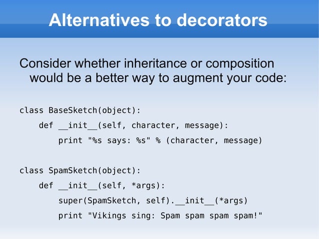 Decorators in Python | ODP | Programming Languages | Computing