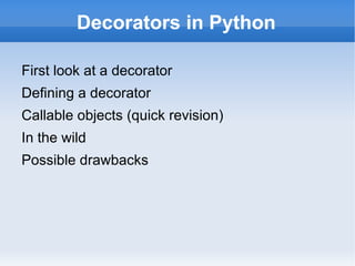 Decorators in Python ,[object Object]