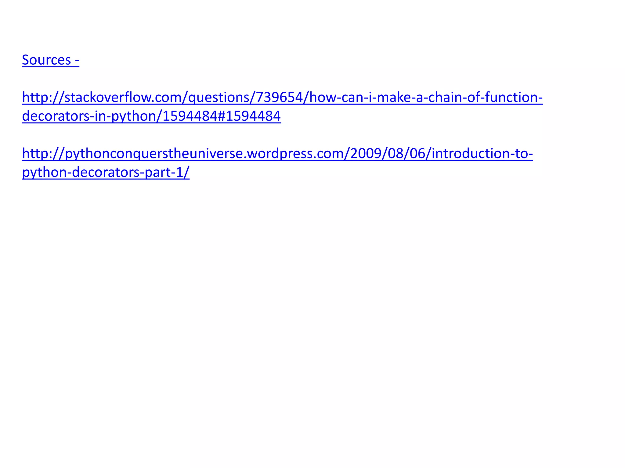 Advanced Python : Decorators | PPTX | Programming Languages | Computing
