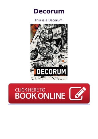 Decorum
This is a Decorum.
 