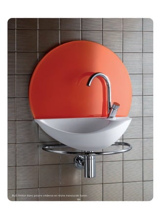 Bulli finition blanc polaire crédence en résine translucide fusion
                                                         121
 