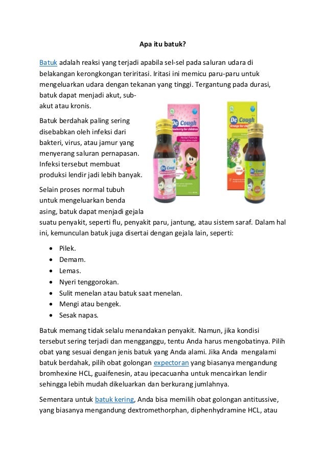 Obat Batuk Alami Anak 5 Tahun