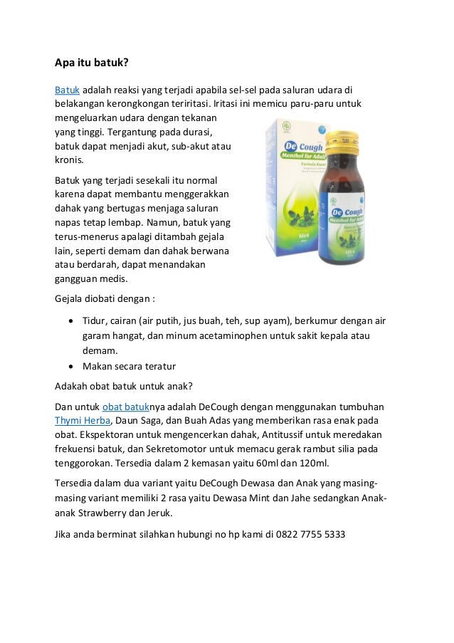 ADA DISKON!!! WA 0822 7755 5333 ANEKA OBAT BATUK PILEK ...
