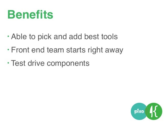 Outpost
• Lightweight PHP app
• Feeds JSON from WordPress or Drupal  
into Pattern Lab templates
• More at getoutpost.org
 