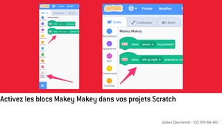 Activez les blocs Makey Makey dans vos projets Scratch
Julien Devriendt - CC BY-SA-NC
 