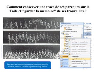 Comment conserver une trace de ses parcours sur la Toile et "garder la mémoire" de ses trouvailles ? Etienne-Jules Marey Les favoris et marque-pages constituent une première solution, mais ils s'avèrent rapidement trop limités  