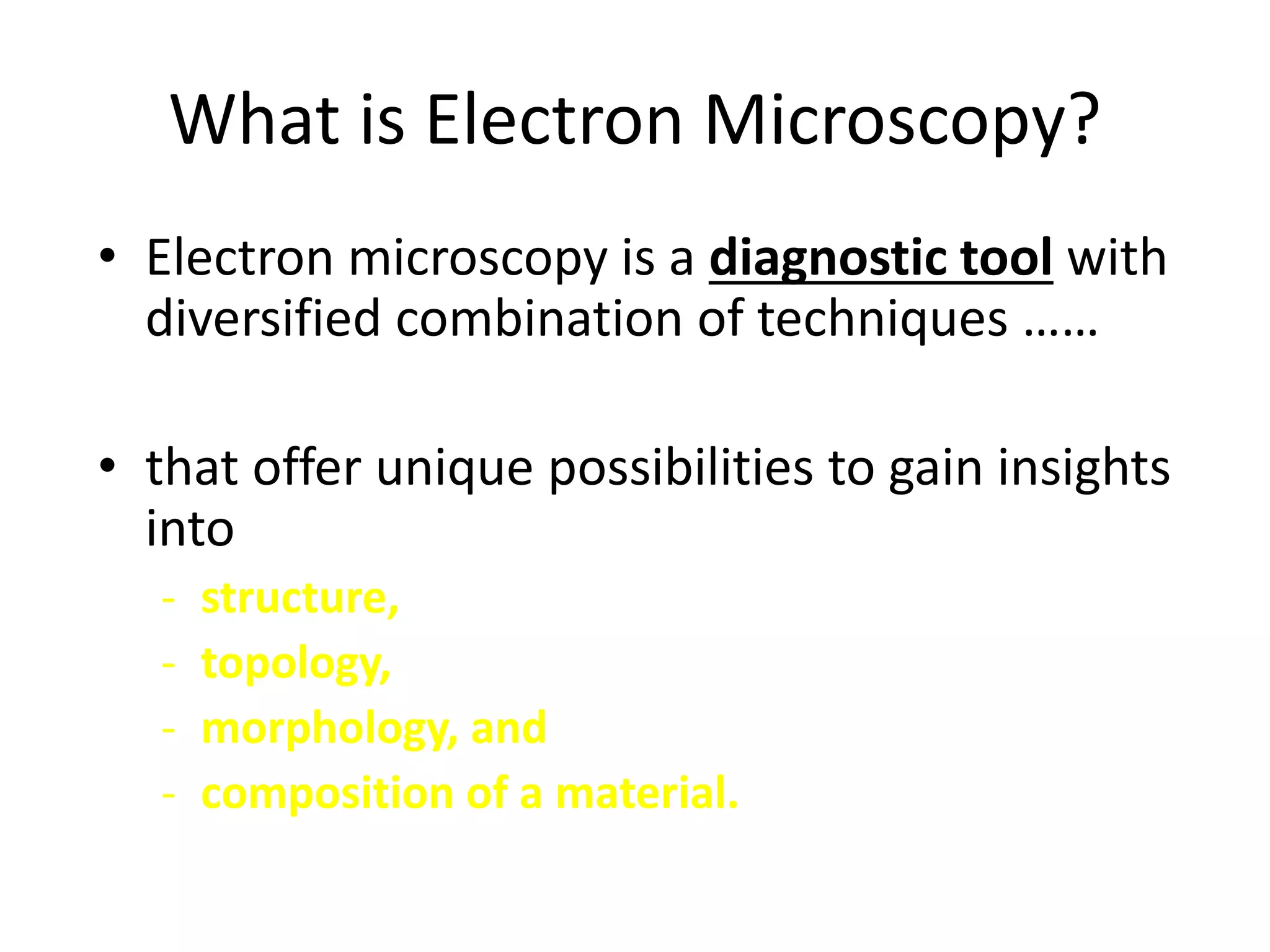 Powerpoint presentation on electron microscopy | PPTX