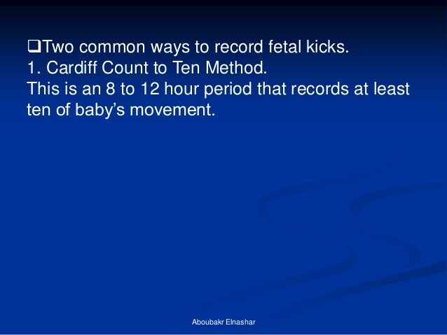 Cardiff Kick Chart