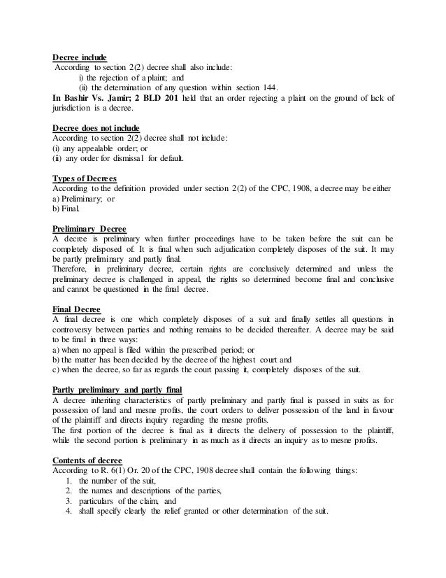 Decree Order By Mahamud Wazed