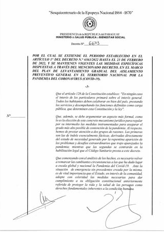 "Sesquicentenario de la Epopeya Nacional1864 -1870"
PRESIDENCIA de la REPÚBLICA del PARAGUAY
MINISTERIO de SALUD PÚBLICA y...