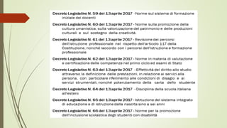 Decreto legislativo 59/2017
Come cambia la formazione iniziale e l’accesso al ruolo per i docenti dei
posti comuni nella s...