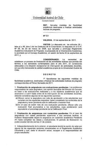 Decreto 31 Rectoria UACh
