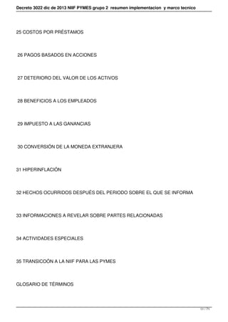 Decreto 3022 dic de 2013 NIIF PYMES grupo 2 resumen implementacion y marco tecnico
25 COSTOS POR PRÉSTAMOS
26 PAGOS BASADO...