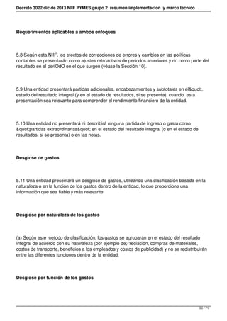 Decreto 3022 dic de 2013 NIIF PYMES grupo 2 resumen implementacion y marco tecnico
Requerimientos aplicables a ambos enfoq...