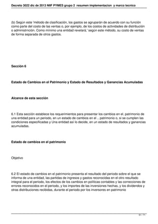 Decreto 3022 dic de 2013 NIIF PYMES grupo 2 resumen implementacion y marco tecnico
(b) Según este 'método de clasificación...