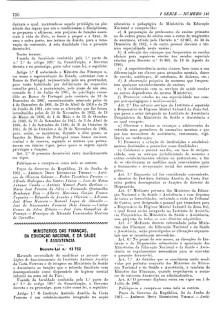 Decreto lei n.º 32607, de 30 de dezembro de 1942