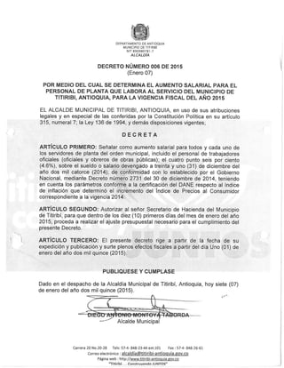 Decreto 006 2015