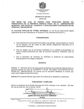 Decreto 011 2015