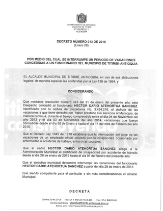 Decreto 013 2015