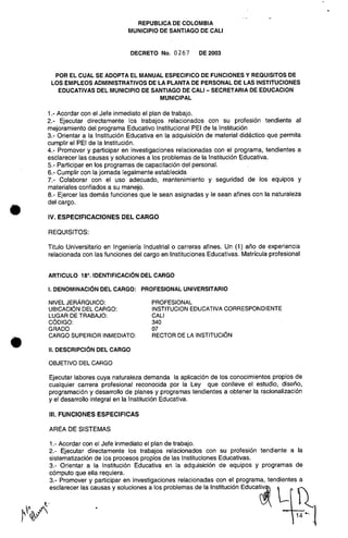 Decreto 0267 2003 manualfuncionesadministrativos
