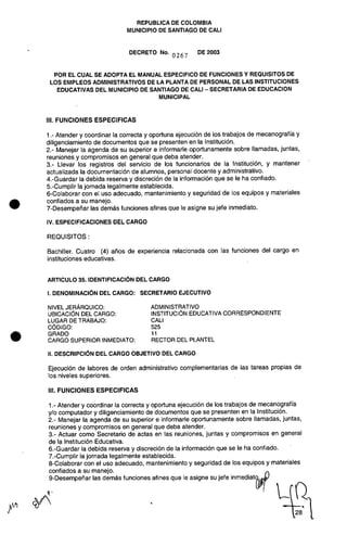 Decreto 0267 2003 manualfuncionesadministrativos