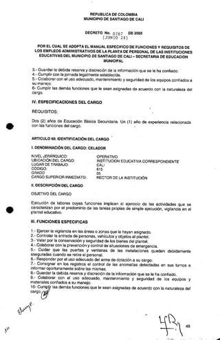 Decreto 0267 2003 manualfuncionesadministrativos