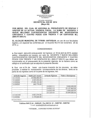 Decreto 035 2015