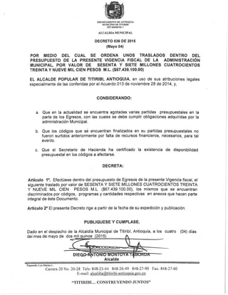 Decreto 036 2015