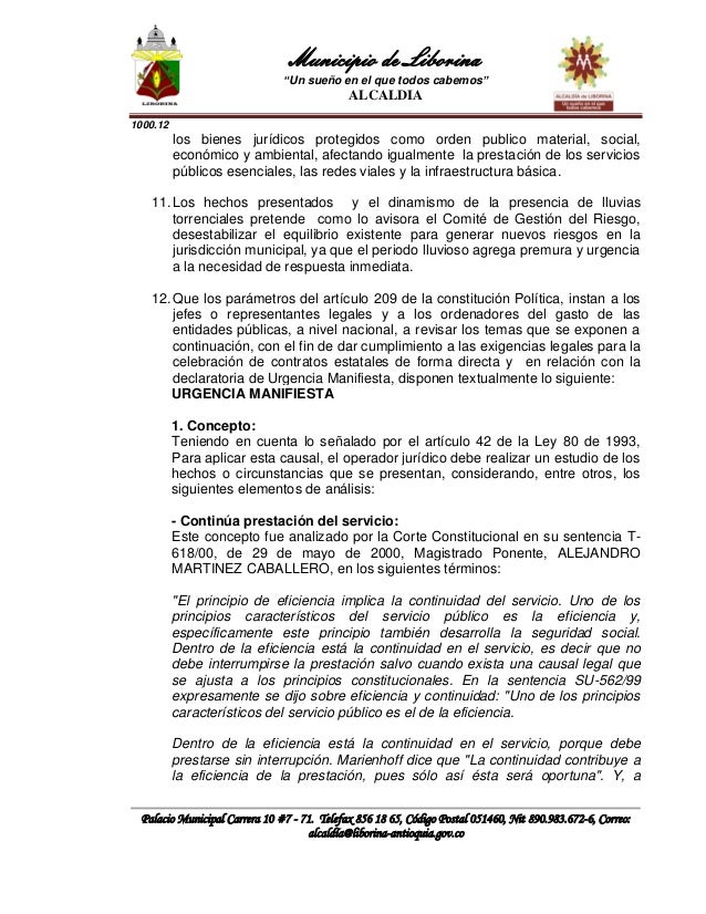 Decreto 076 (del 12 de mayo de 2017) urgencia manifiesta Decreto 076 (del 12 de mayo de 2017) urgencia manifiesta
