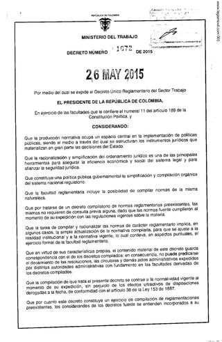 Decreto 1072 de 2015
