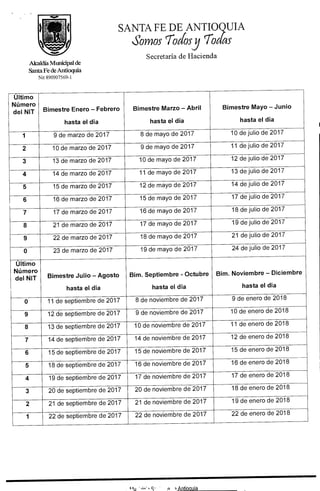 Decreto 232 calendario tributario