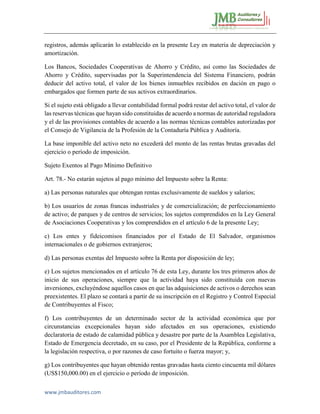 Reformas a la Ley de Impuesto sobre la Renta | PDF