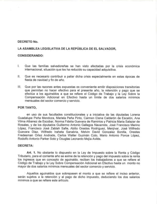 Decreto aguinaldo 2013