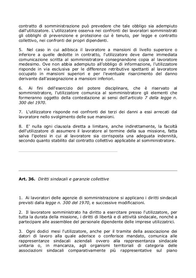 Decreto Legislativo n. 81/2015