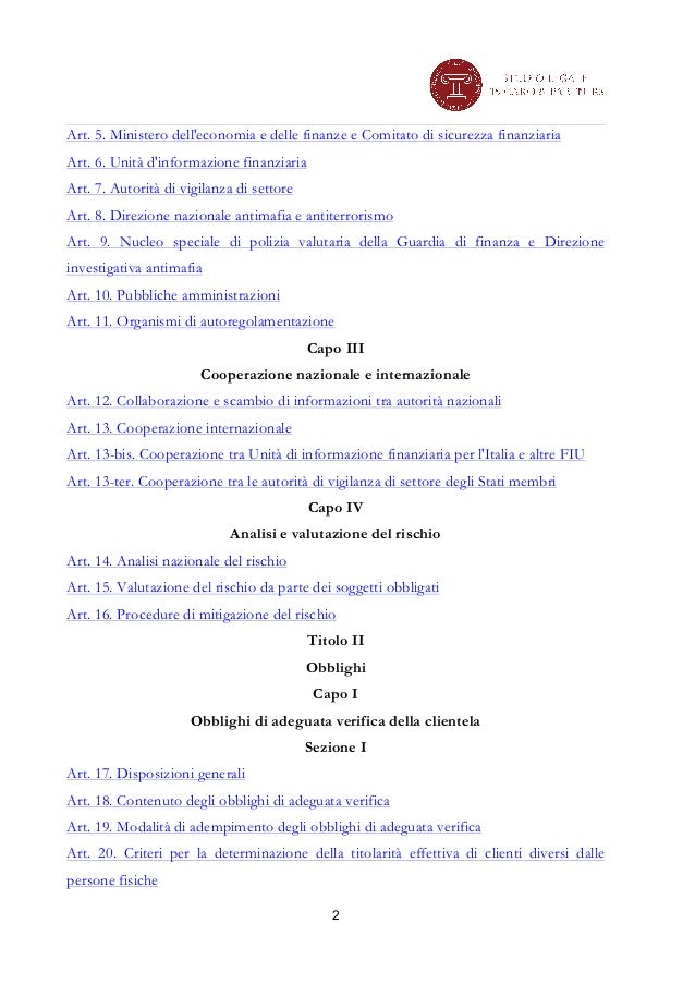 Decreto legislativo 231 del 2007 integrato