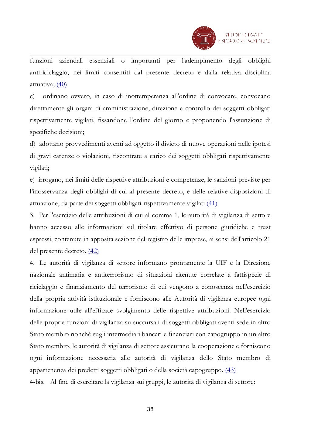 Decreto legislativo 231 del 2007 integrato