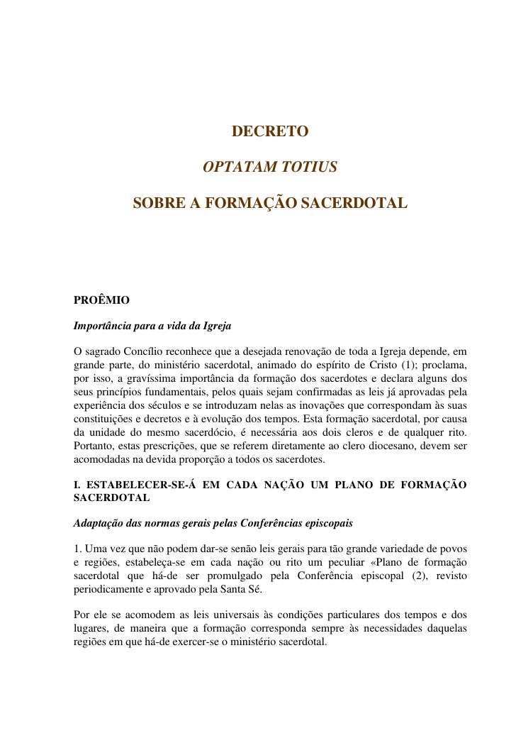 Decreto Optatam Totius