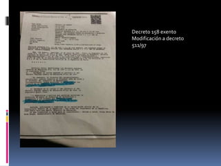 Decreto 158 exento 
Modificación a decreto 
511/97 
 