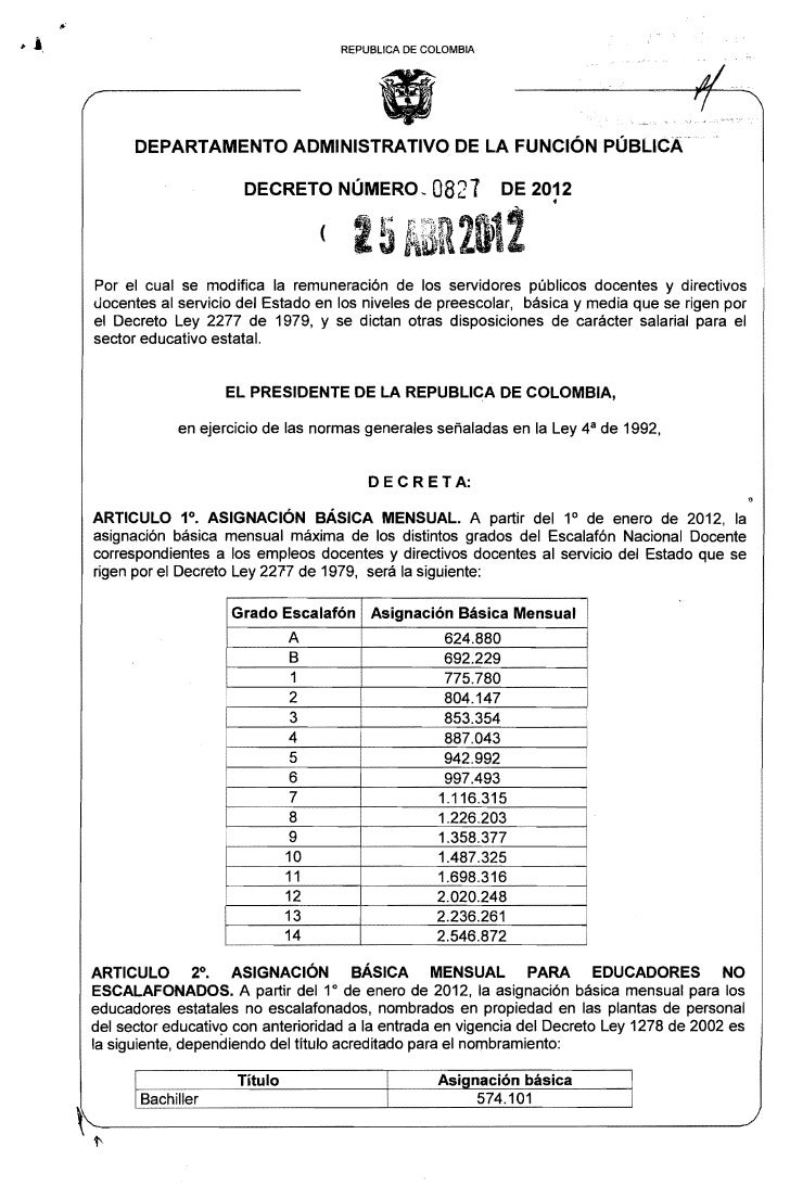 Decreto Salarial 2016 Maestros 2277 Colombia | tabla salarial 2015 colombia html autos post Decreto Salarial 2016 Maestros 2277 Colombia | tabla salarial 2015 colombia html autos post
