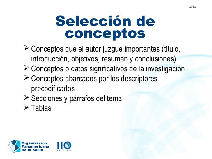 Decs, Descriptores en Ciencias de la