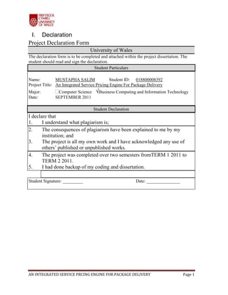Create Own Declaration Project Decumentation | DOCX