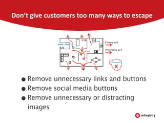 Don’t give customers too many ways to escape

 