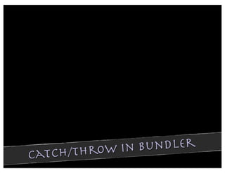 hrow in B undler
Catch/T
 