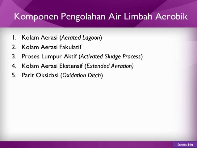 Bangunan Pengolah Air Limbah Secara Aerobik