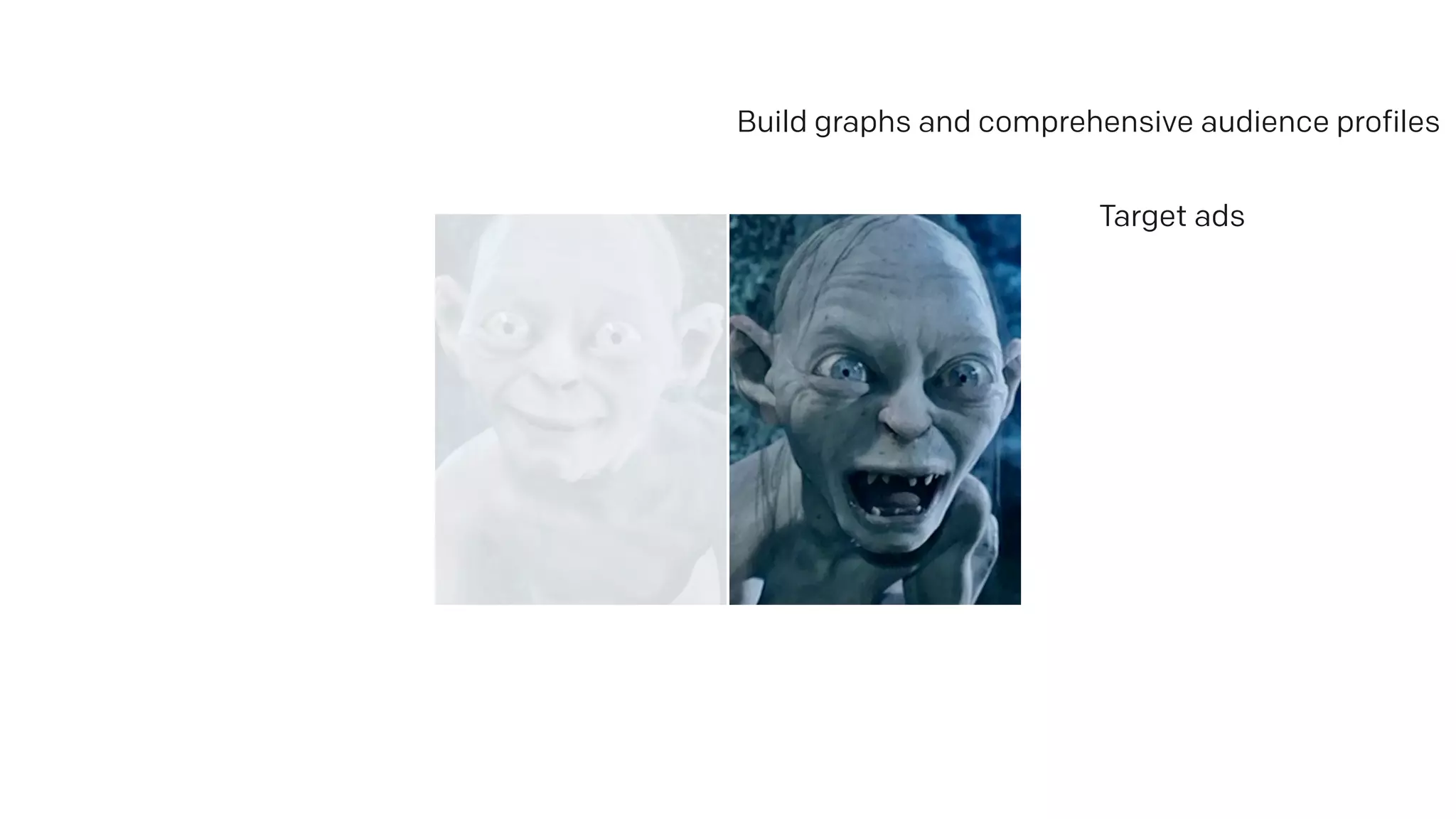 Build graphs and comprehensive audience profiles
Target ads
 