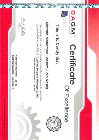 Certificate CFM
