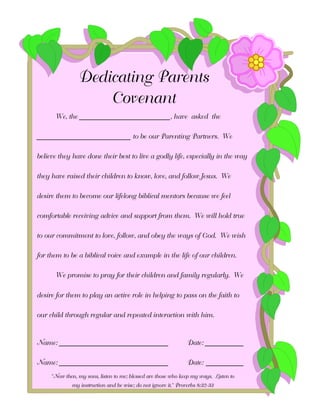 F@H Dedicating Parent CYeovenant