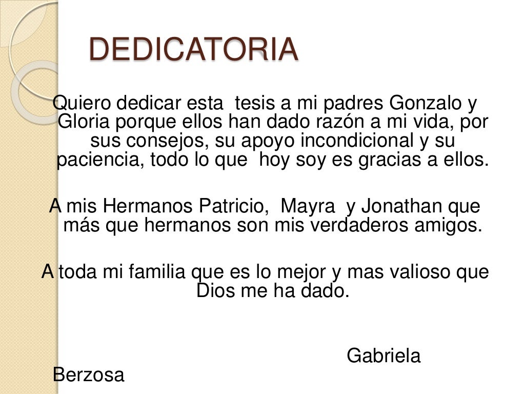 Ejemplo De Dedicatorias - vrogue.co