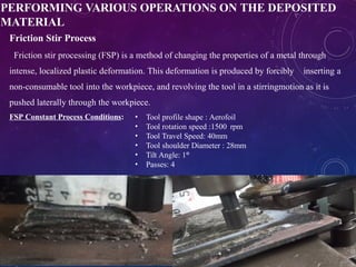 Direct Energy deposition method on Friction stir | PPTX